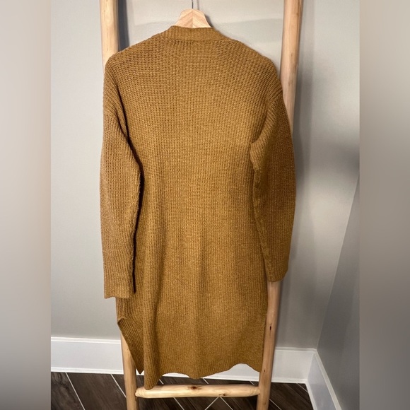 ✨Staccato M open front Cozy camel brown Open Front knit Cardigan pockets - Picture 4 of 7